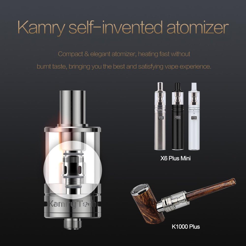 kamry k1000 Plus atomizer 2ml empty tank for Wood Color e-cig Pipe,No Nicotine, No liquid (Atomizer) empty - Image 5