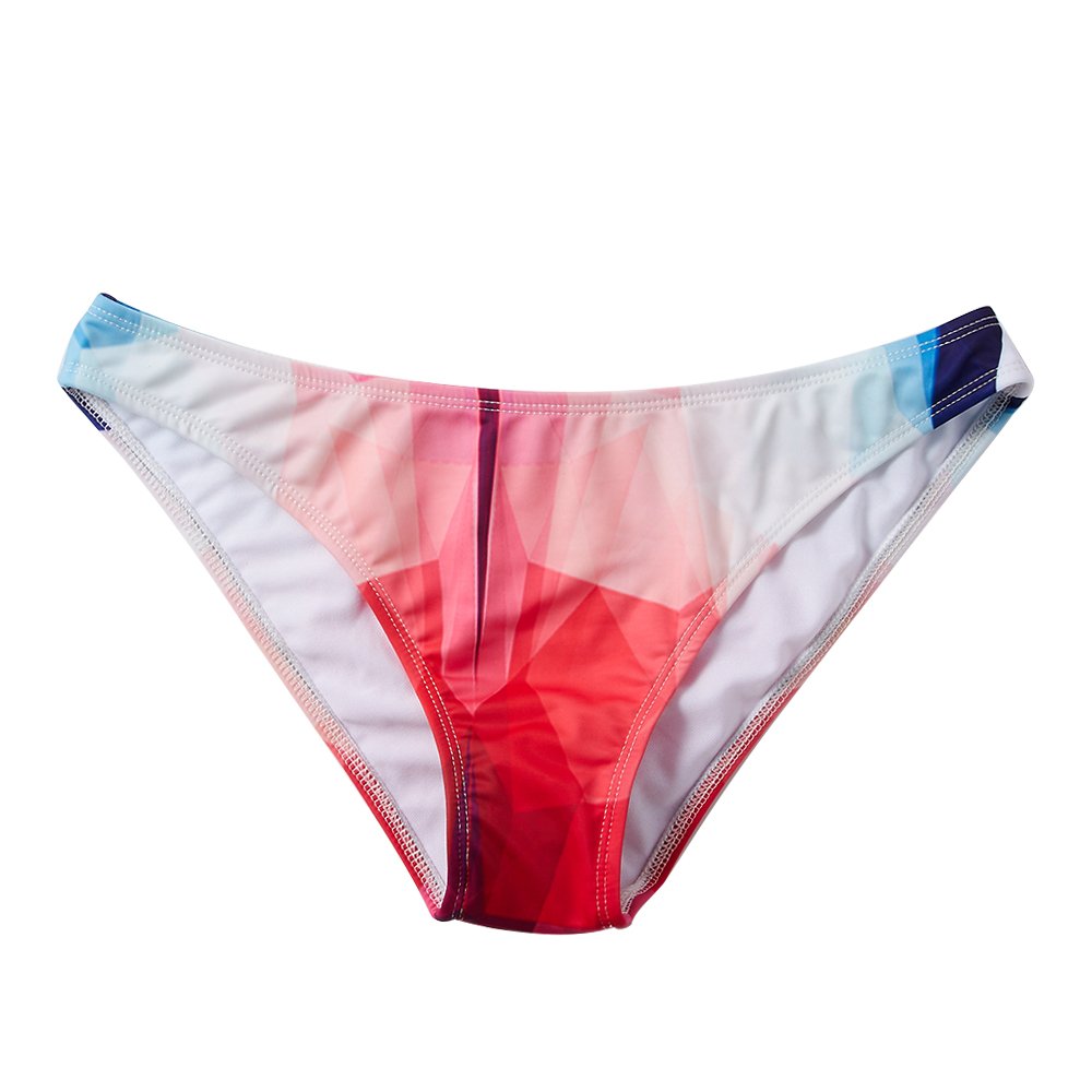 TUONROAD Sexy Push up Padded Support Swim Bikini Set Women 3D Printed 2 Pieces Swimsuits Cute Bandeau Bathing Suit Floral Micro Beachwear Low Rise Cheeky Swimwear Diamond Medium