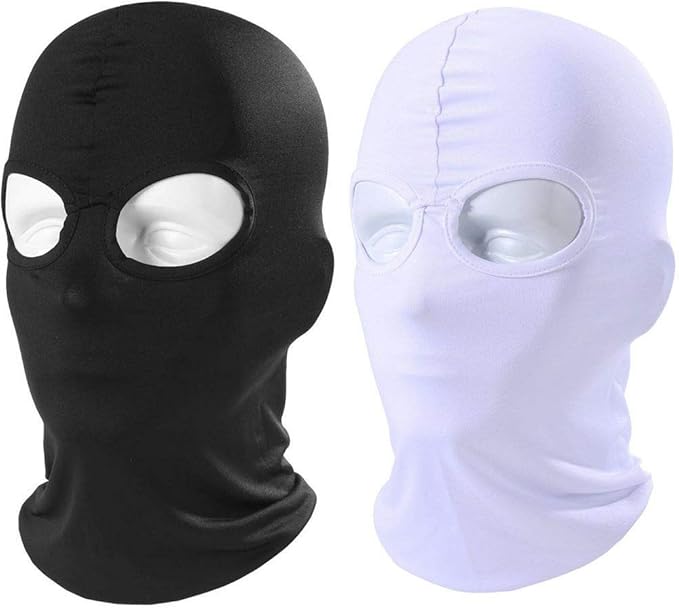 Halloween Mask Black Breathable Face Cover Spandex Zentai Costume Hood