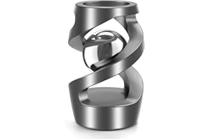 DOLASEV Upgraded Kinetic Desk Toys, Kinetic Spinning Desk Toy for Office for Adults, Quite Fidget Toys for Kids Teens, Desk Fidgets for Adults with ADHD (Grey Silver)