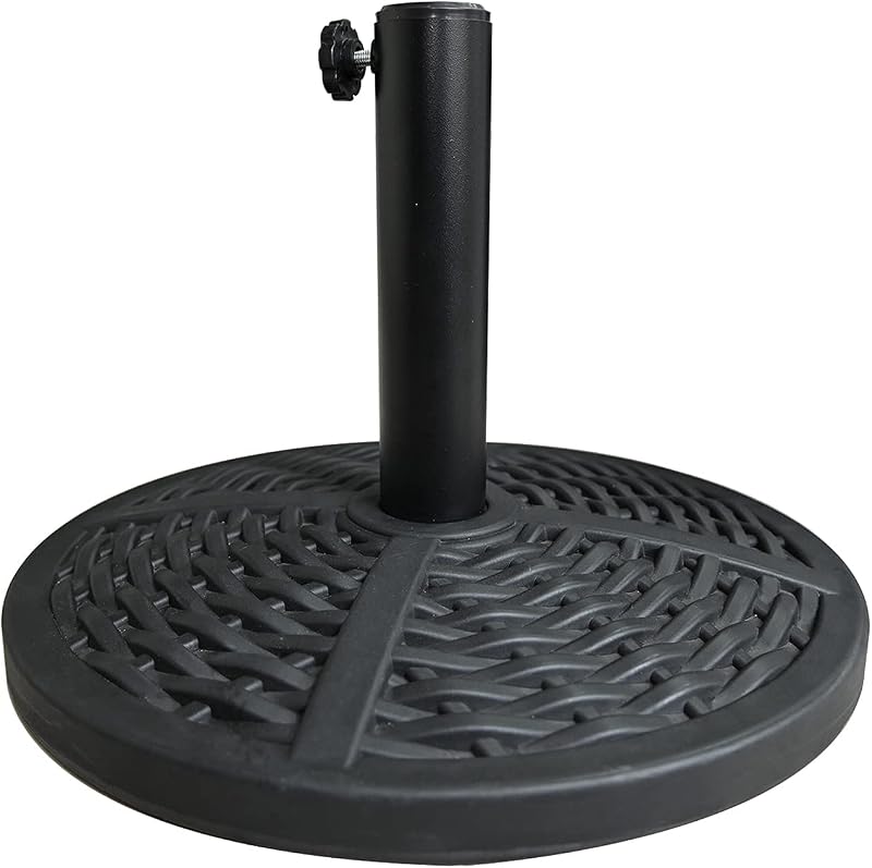 RAM 10kg Heavy Duty Rattan Effect Parasol Base 42CM Garden Patio Umbrella Stand