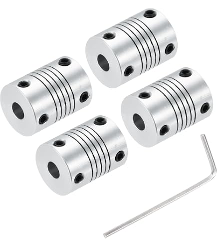 Coupleur Flexible 10mm à 10mm Uxcell - Aluminium, L35xD25 - Pour Servo Moteur, CNC, Imprimante 3D