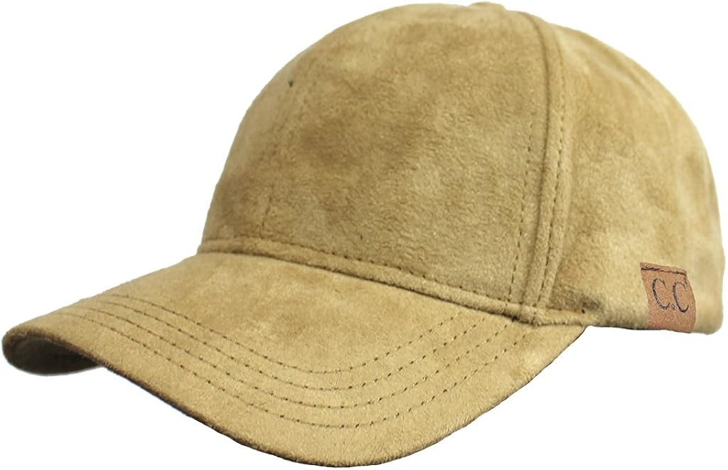 camel suede cap