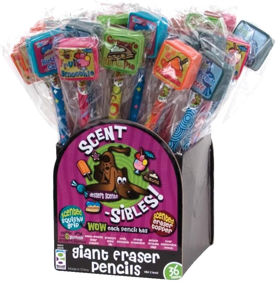 24 Pack Raymond Geddes ScentSibles Carnival Eraser Wheel 68314 Book