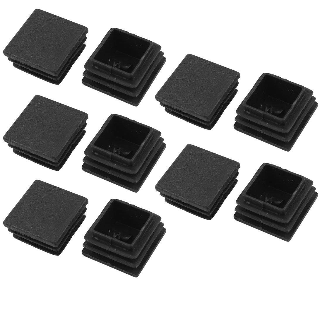 sourcing map Plastic Square Blanking End Caps Tube Inserts 30mm x 30mm 10 Pcs