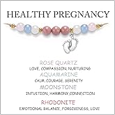 PINCHUAN Healthy Pregnancy Gifts Healing Crystals Pregnancy Bracelet Healthy Pregnancy Bracelet New Mama Bracelets Pregnant Mom Gifts Pregnancy Gift for Expecting Mom Mothers Day