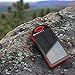 Solar Assist Charger, Mengo S-Power Shockproof/Water-Resistant 5300Mah [ Solar Assist Back-up Battery ] Charger Power Bank Featuring Dual USB Port Smart Charge Technology (For iPhone, iPod, iPad, Samsung, LG, HTC) (Red)