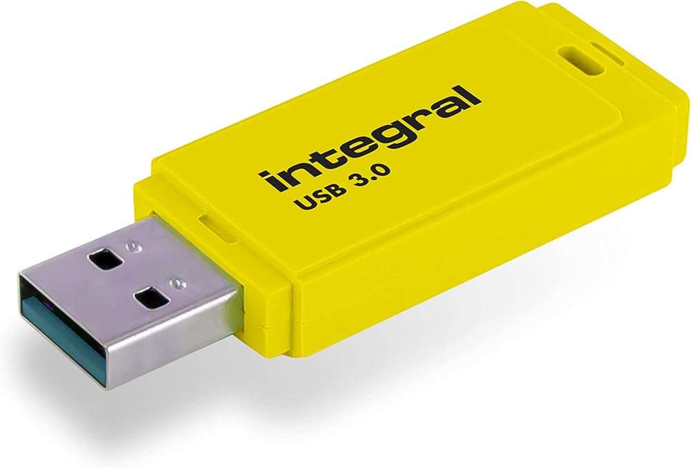 Integral Neon 16GB USB 3.0 Flash Drive Yellow (110MB/s) INFD16GBNEONYL3.0