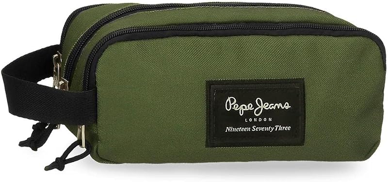 Aris Federmäppchen, dreifach, Grün, 22 x 10 x 9 cm, Polyester, grün, Dreifach-Etui