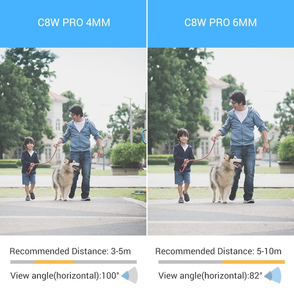 EZVIZ Outdoor Auto-Tracking Camera, 2K, 12 Pre-Set dots Tracking,360° Visual Coverage, Waterproof, Color Night Vision, AI-Powered Person and Vehicle Detection,Two-Way Talk| C8W Pro 2K (4mm)