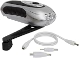 Sealey AK3305 3 LED Wind Up Rechargeable Torch Silver Dual Brightness view 5