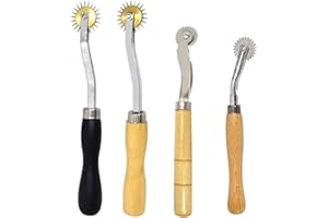 Honbay 4PCS Sewing Tracing Wheel Needle Point Tracing Wheel Sewing Tool Stitching Wheel Tool for Professional Stitch Marking 