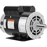 5HP Air Compressor Motor 230V 3450 RPM Single Phase 56HZ Frame ODP | 7/8" Keyed Shaft Electric Motor