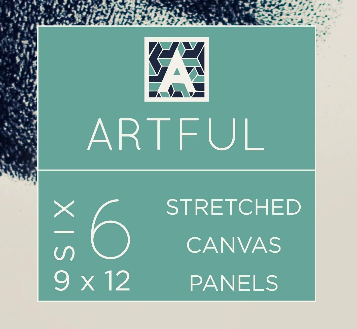Artful Stretched Canvas for Painting (Pack of 6), 100% Cotton - 9x12 Inches