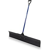 MARSHALLTOWN Polar Pusher 48 Inch Snow Pusher, Assembled in the USA | UHMW Impact-Resistant Blade, Lightweight Fiberglass Handle, Angled D-Grip, Pushes Snow Off Driveways and Decks, SNOWP48