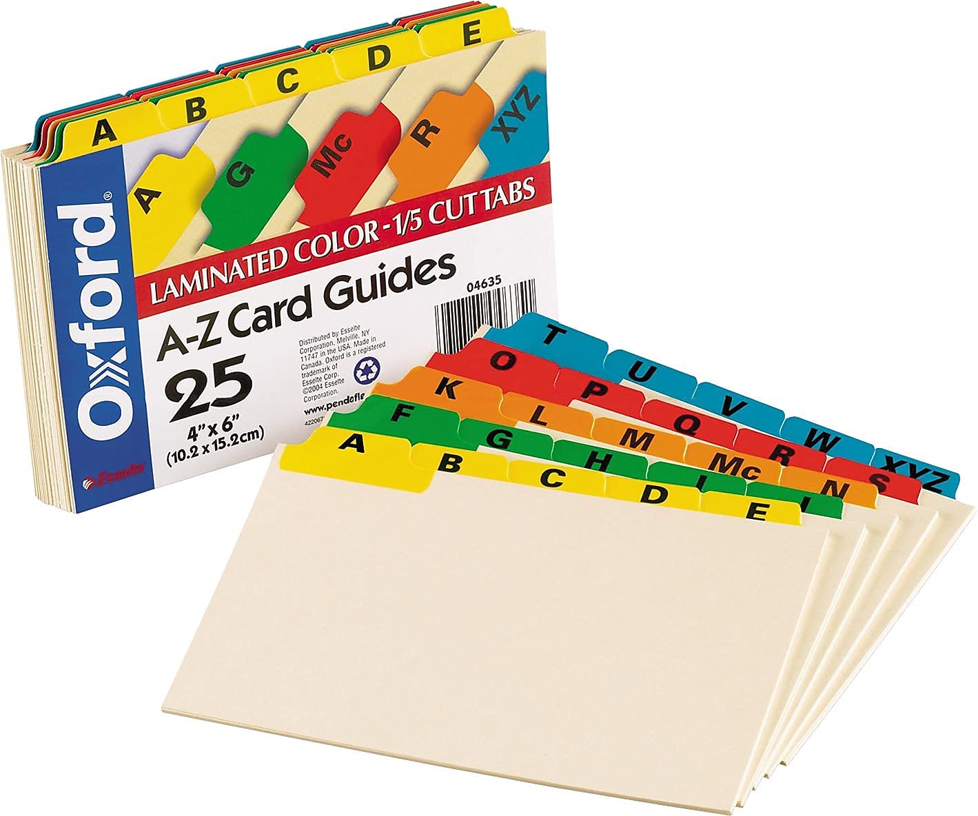 Oxford Index Card Guides with Laminated
