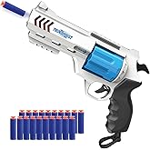 whatstem Foam Dart Blaster for Kids, Pull to Prime, 8-Dart Rotating Barrel, 20 Darts, Outdoor Toys Shooting Games for 8 Year 