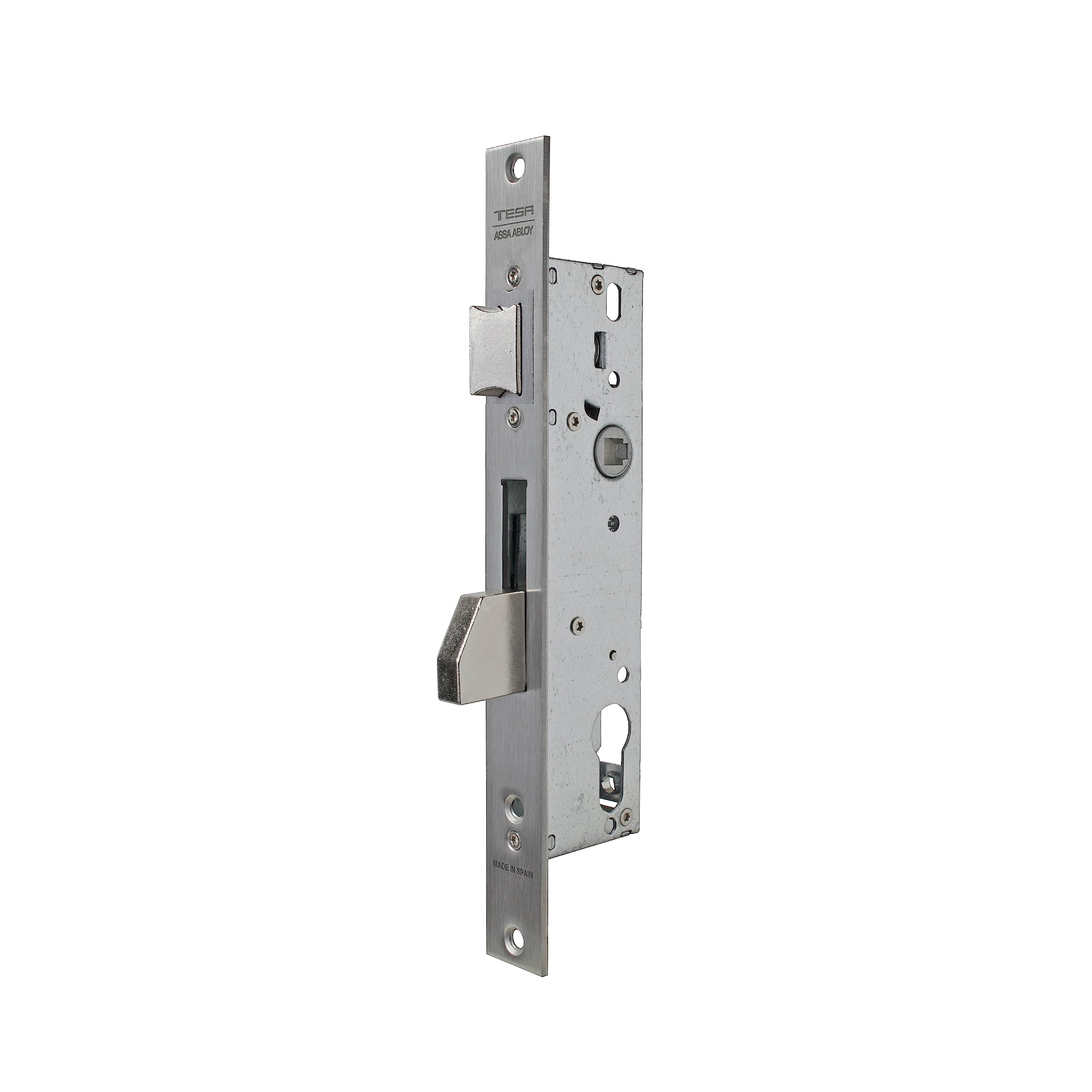 Tesa Assa Abloy 4210203 Ai Lock monopunto for pefiles Metal 2210, planca Tilt, Input 20 mm, Stainless Steel