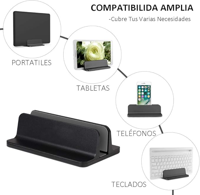 YiYunTE Soporte Vertical Portátil Laptop Stand Ajustable Soporte Tablet