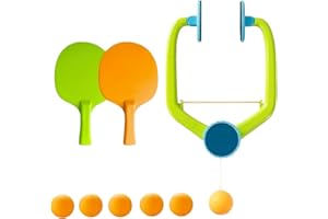 2026 New Over The Door Frame Ping Pong Trainer Set, Hanging Table Tennis Game with 2 Rackets & 6 Balls, Adjustable Doorway Pi