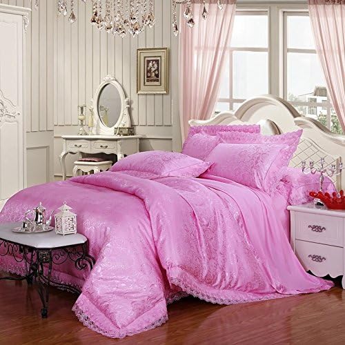 CUSHIONLIU Bed Linen Pack Bed With Woven Cotton Modal Pink Queen(5 -foot) bed