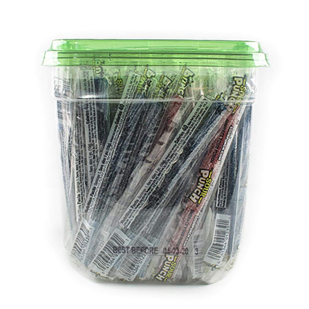 Sour Punch Sour Punch Twists, 4 Flavor Individually Wrapped Sweet & Sour Candy, 6 Inch, 2.6LB Jar : Grocery & Gourmet Food