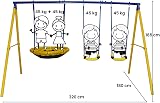 Zero Gravity Kids Swing Set with Metal Frame - Space Shuttle Up to 4 Children view 5