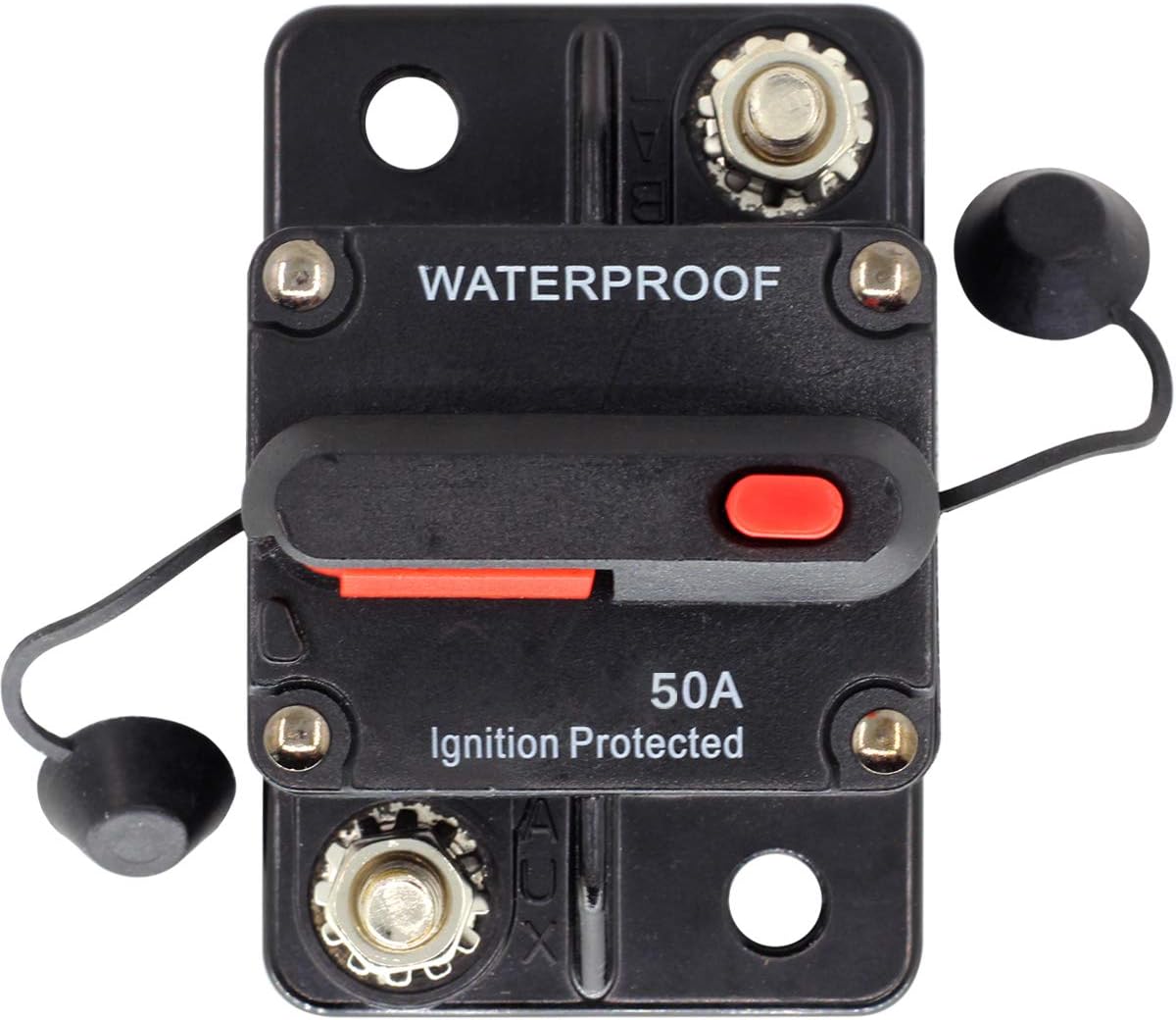ZOOKOTO 12V- 42VDC 50 Amp Circuit Breaker with Manual Reset for Car Truck Rv ATV Marine Boat Vehicles/electronic systems