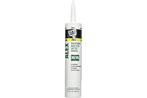 Dap 18670 Alex White Painter's Acrylic Latex Caulk and Silicone Sealant, Case of 12-10.1-Ounce Cartridges