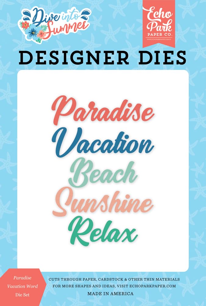 ECHO PARK PAPER COMPANY Sum Dies, Paradise Vacation, Dive Into Summer, One Size