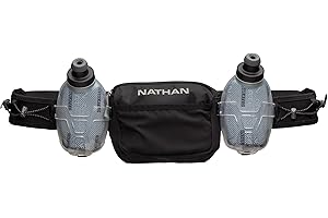 Nathan Running Belt Hydration with Flasks, Storage Pockets, Trail Mix Plus, Running Water Bottle Belt, Insulated, Walking, Hiking