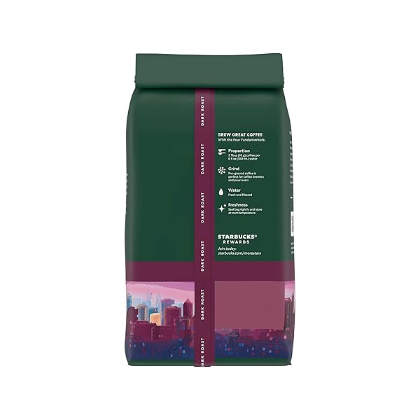 STARBUCKS GROUND COFFEE, DARK ROAST COFFEE, MORNING JOE, 100% ARABICA, 1 BAG (12 OZ)