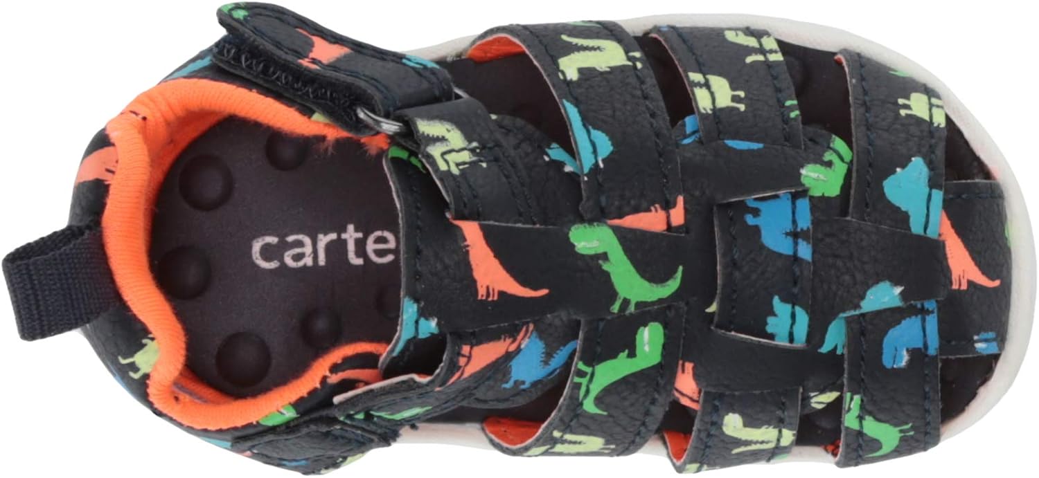 Carter's Every Step Boy's 1st Walker Miller Fisherman Sandal, Print, 3.5 M US Infant: Shoes