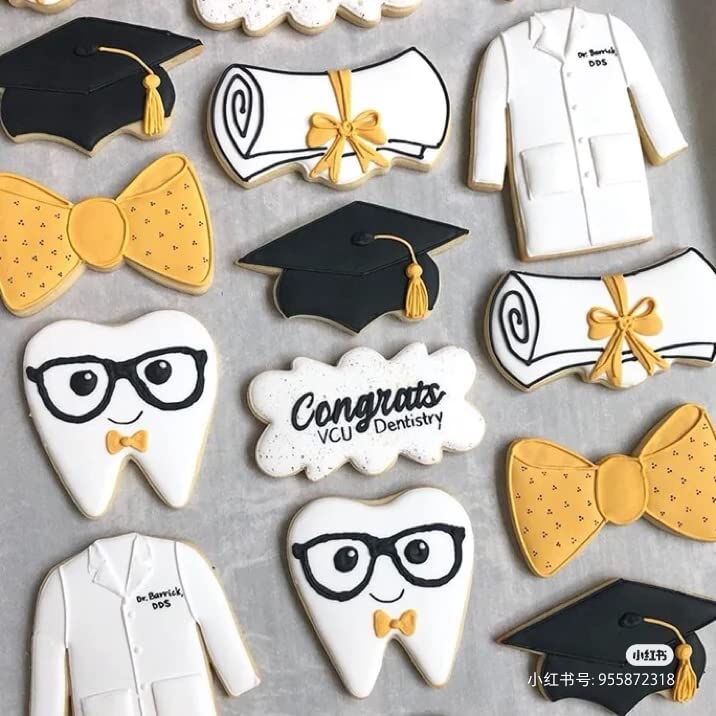 3 Pieces Graduation Cookie Cutters 2023,Stainless Steel Molds Cap