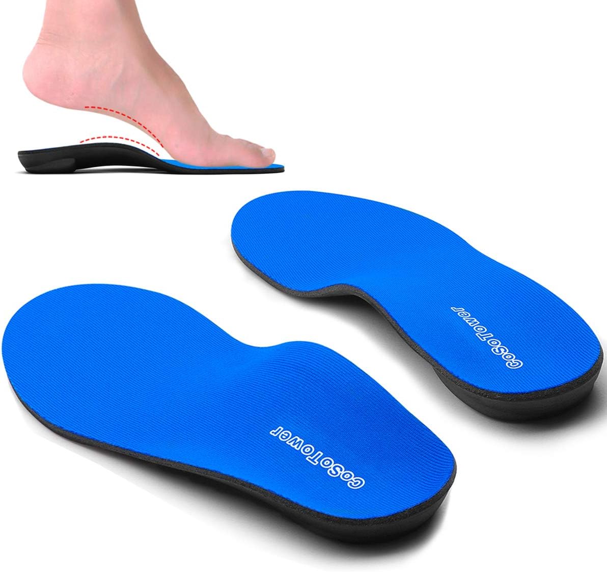 CoSoTower Orthotic Inserts High Arch Support Shoe Insoles Plantar