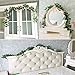 Zpollo 4Pcs 6.6 Feet Artificial Flowers Silk Wisteria Garland Artificial Wisteria Vine Rattan Silk Hanging Flower for Home Garden Outdoor Ceremony Wedding Arch Floral Decor (White)