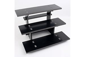 HAOWUJIN 3 Tier Staight Retail Table Display Stands Farmers Market Display Shelf for Food & Merchandise, Portable Retail Display Shelves for Retail Stores & Vendors for Cupcake Stand, Craft Shows