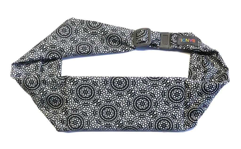 BANDI Large Pocket Running Belt Holds Phone for Running, Travel, Medical, Adjustable Fit, Comfortable, Boho, Standard Size