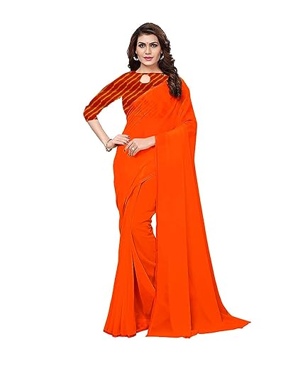 Georgette Saree With Blouse Piece