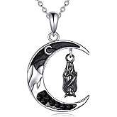 YAFEINI Cat/Lion/Frog Necklaces Sterling Silver Animal Pendant Necklace Jewelry Gifts for Women