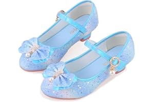 ALPHELIGANCE Girls Low Heels Mary Jane Flat Party Wedding Princess for Kids