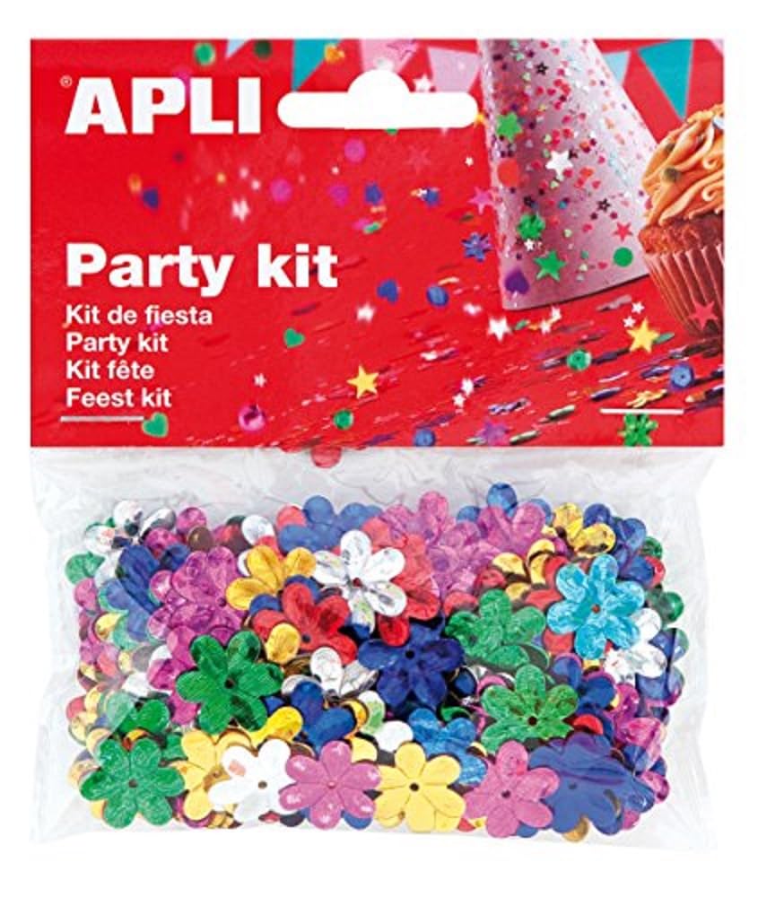 APLI 941779 – Bag Confetti with Flowers Design, 13 mm