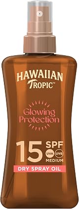 Hawaiian Tropic Glowing Protection Dry Oil SPF15 200ml Tropical Scent