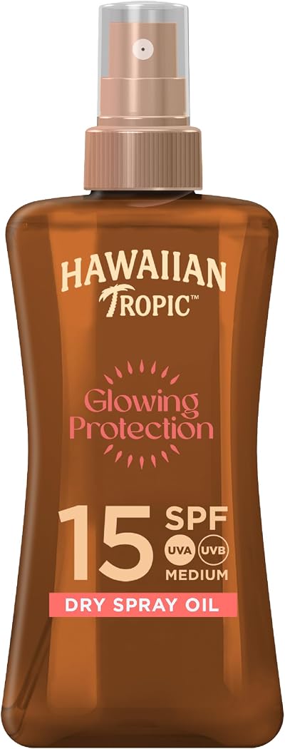 Hawaiian Tropic Glowing Protection Dry Oil SPF15 200ml Tropical Scent