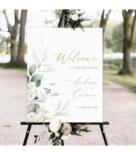Amazon.com: Personalized Wedding Welcome Sign, Custom Wedding Sign