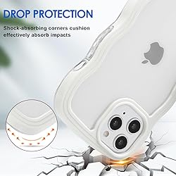 Anuck for iPhone 11 Pro Max Case Wavy Edge Clear