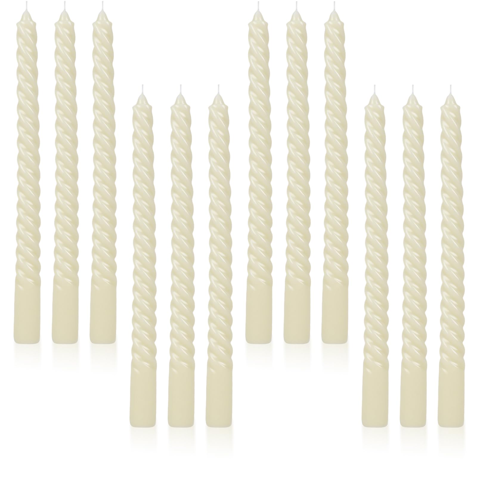 Photo 1 of ********READ CLERK COMMENTS*********
Tobeape Ivory Twisted Taper Candles Set of 12, 10 Inch Tall Unscented Dripless, Smokeless Spiral Tapered Candlestick Wax Candles for Wedding Dinner Home Décor Birthday Party - 8 Hour Long Burning