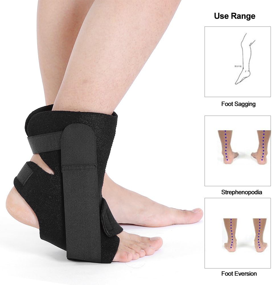 Adjustable Plantar Fasciitis Splint, Orthotic Foot Drop Night Brace for