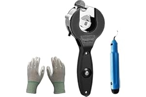 GENERIC Ratchet pipe cutter 5/16"-1-1/8"| Compact 2-in-1 pipe cutter for narrow Spaces |PVC/Cu/plastic pipe cutter, equipped with ComfortGrip gloves + Pro deburring blade