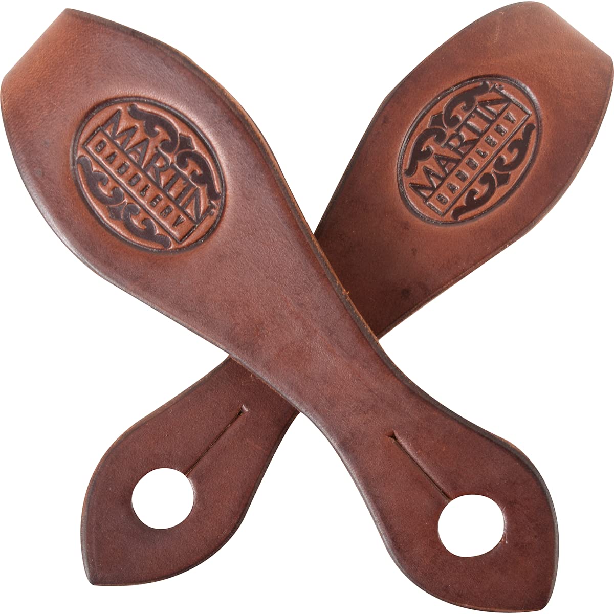 Martin Saddlery Faldones de cuero color chocolate Correas babosas medianas Chocolate Medium
